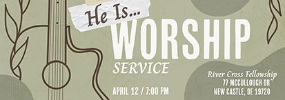 Advertisement for a worship service.